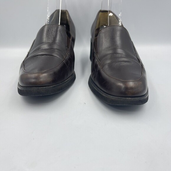 Amalfi Italy Womens Leather Shoes Brown Size 8 B Career Loafers - Picture 15 of 16